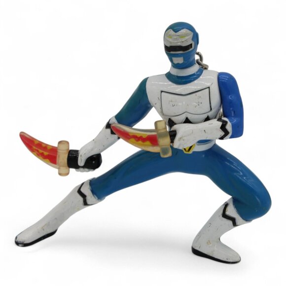 Bandai Power Rangers Lost Galaxy Blue Ranger Kai Chen Lighted Key Chain 1999 - Picture 1 of 5